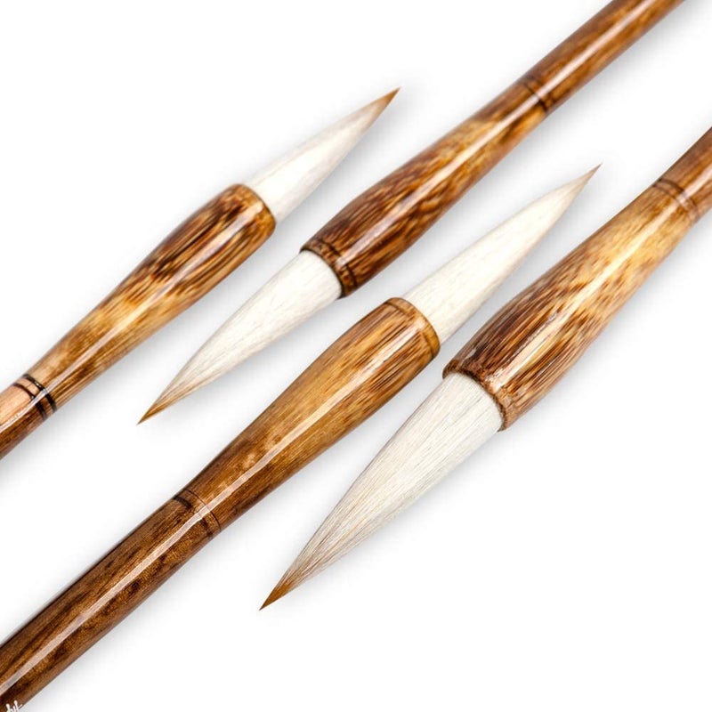 Semli Shanlian Hubi Chinese Calligraphy Brush Set â€“ Sumi Ink Painting Brushes for Adult Learners â€“ Watercolor Kanji Calligraphy Brushes - Image 2